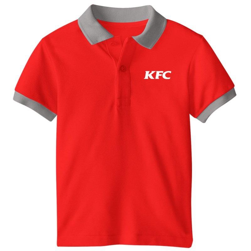 Một mẫu đồng phục KFC dáng áo thun polo chất liệu mát mẻ