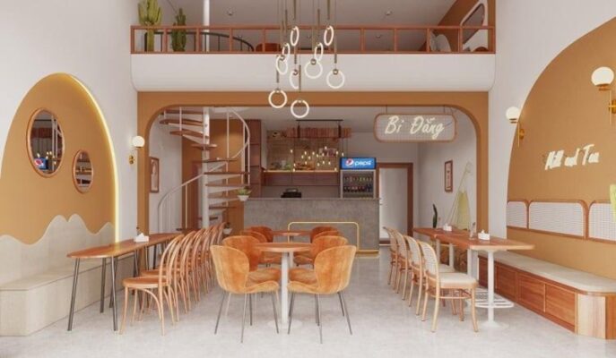 Một mô hình quán trà sữa nhỏ đẹp ở thành phố