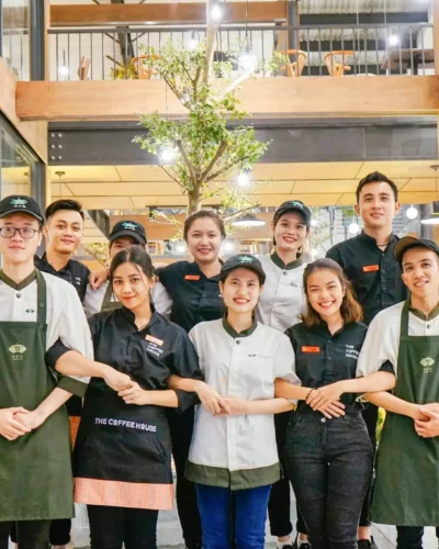 địa chỉ may quán tạp dề in logo uy tín