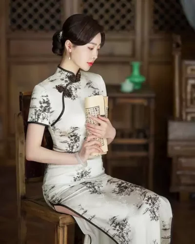 Mẫu áo sườn xám truyền thống trung quốc
