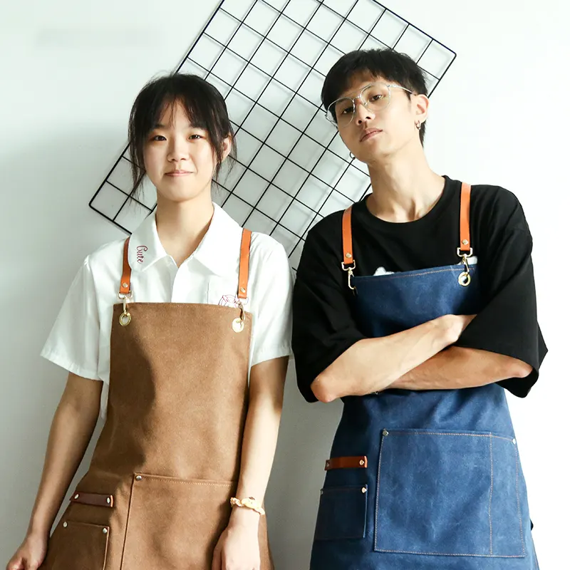 Mẫu tạp dề yếm quán trà sữa đẹp