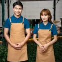 Mẫu Tạp Dề Yếm Màu Be Nhiều Túi Đa Năng Giá Tốt