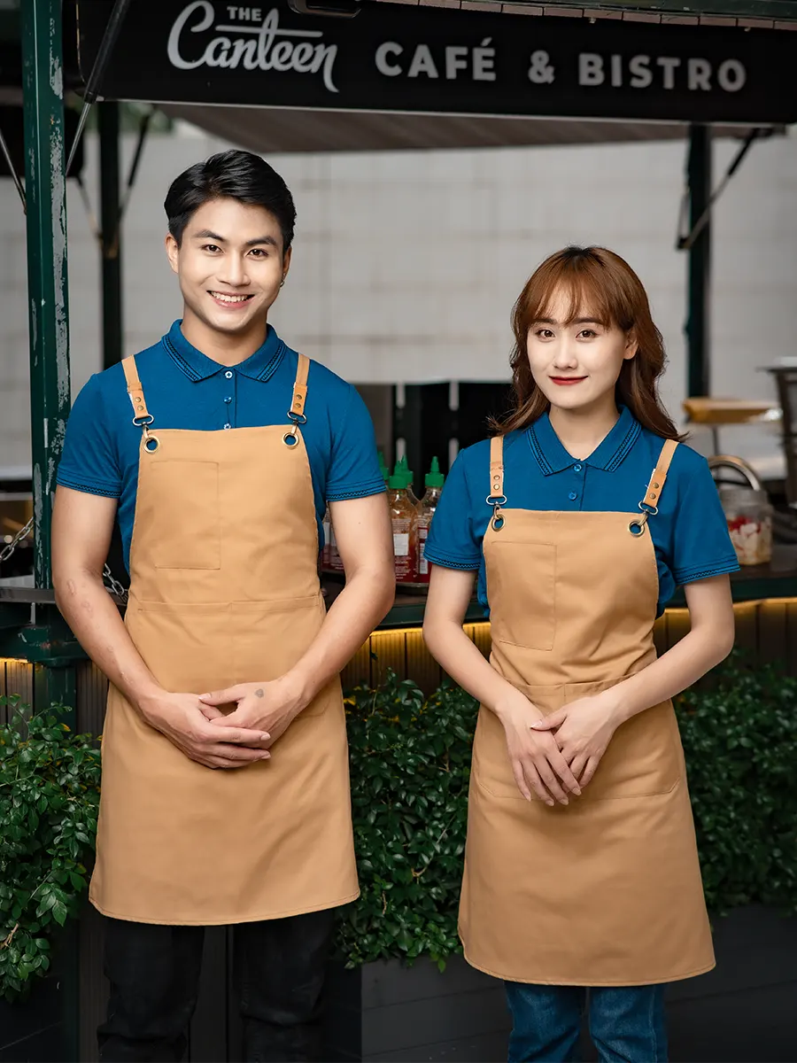 Mẫu Tạp Dề Yếm Màu Be Nhiều Túi Đa Năng Giá Tốt