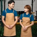 Mẫu Tạp Dề Yếm Màu Be Nhiều Túi Đa Năng Thiết Kế Đẹp