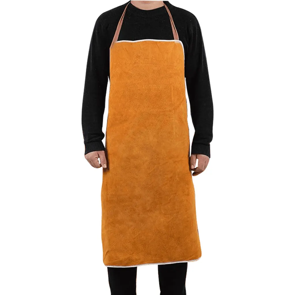 May tạp dề thợ hàn vải da bò thật (da split hoặc da lộn)