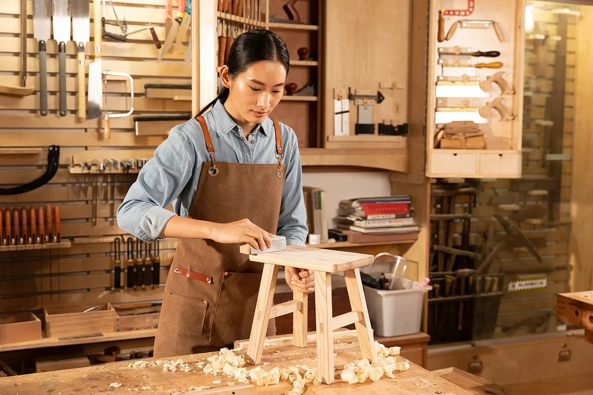 Mẫu tạp dề da thật cao cấp cho thợ mộc