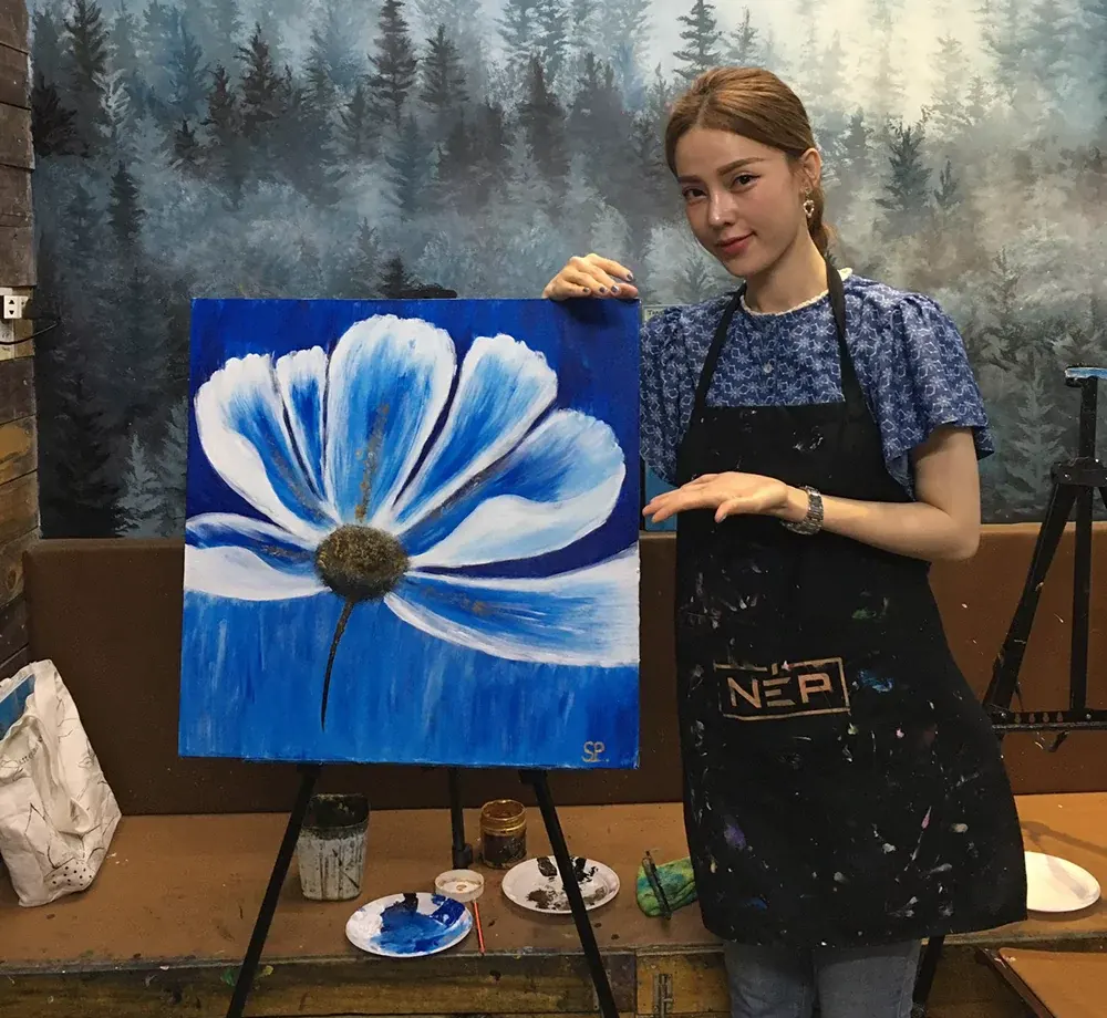 Mẫu tạp dề lớp học mỹ thuật vải canvas phủ keo