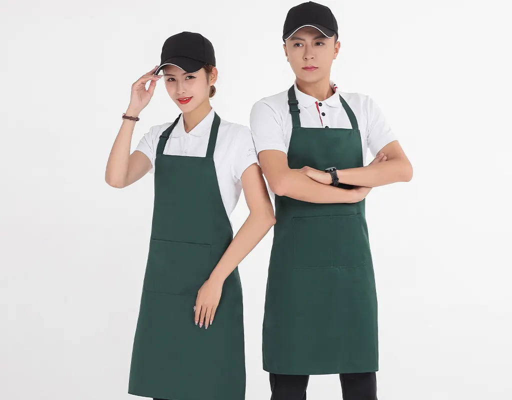 May tạp dề lớp học nấu ăn vải kaki