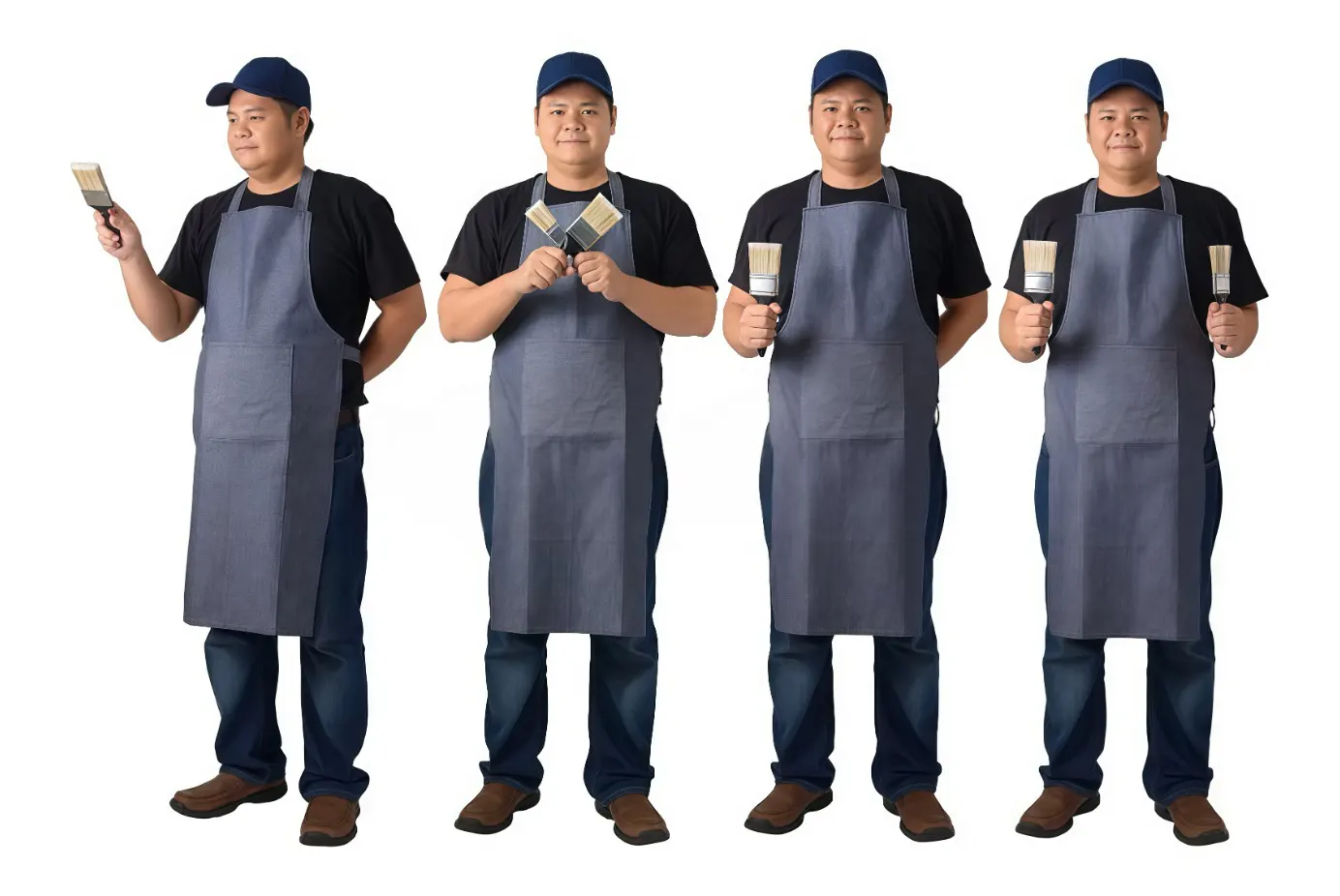 May tạp dề thợ sơn vải chống thấm